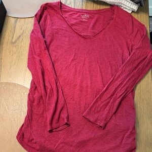 Isabel Women's Long Sleeve Maternity Top in Magenta